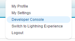 Opening Developer Console