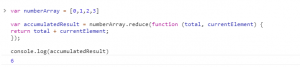 Example of a JavaScript Reduce Method