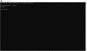 Node version from command prompt